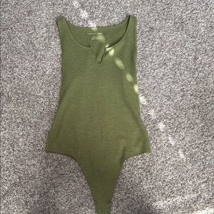 American Eagle Outfitters Green Bodysuit Sleeveless Scoop Neck
